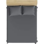 FourForce Pamuklu Ranforce Tek Kişilik Ara Ölçü 120X200 cm Lastikli Çarşaf Takımı - Koyu Gri