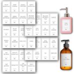 FourForce Parça Beyaz Banyo ve Mutfak Etiketi - Temizlik Malzemeleri Için Suya Dayanıklı Baskılı Sticker - Deterjan Kutusu Düzenleyici Kendinden Yapışkanlı Çıkartma Şişe Kutu Sabun Şampuan Etiketi (Beyaz)