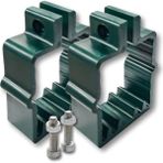 FourForce Plastik Panel Çit 50X50 mm Profil Kelepçe - Somun + Cıvatalı (386 Adet) (Yeşil)