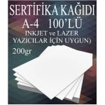 FourForce Sertifika Kağıdı Kalın 100 Adet Gramajlı Fotokopi Kağıdı 200 gr Tüm Yazıcılara Uyumlu 21X29.7 cm Kalın Baskı Kağıdı