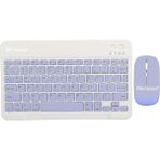 FourForce Tablet ve Telefonlar Için Bluetooth Klavye ve Mouse Set - Mor AL3476