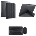FourForce Teknoloji Samsung Galaxy Tab S9 Fe Plus X610 12.4 Inç Ile Uyumlu Standlı Kılıf ve Klavye Mouse 2 Li Set Siyah