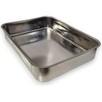 FourForce Tepsisi Yoğurt Mayalama Paslanmaz Çelik Çok Amaçlı Dikdörtgen Metal Tava Saklama Kabı (36,5X26,5X6,5 Cm, 304 (18/10) Kalite, Makinede Yıkanabilir, Gıdaya Uygun, Kolay Temizlenebilir)