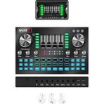 FourForce VS20 Üst Seviye Stüdyo Kayıt Canlı Yayın Şarjlı Ses Kartı Efektli Radyo Mikseri (Telefon ve Pc Podcast)