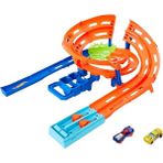 FourForce Wheels Ikili Yarış ve Akrobasi Pisti Hot Wheels Ikili Yarış ve Akrobasi Pisti, 2 Adet 1:64 Ölçekli Oyuncak Araba, Kolayca Saklanabilir HTK17