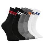 Foursolos 6'Lı Erkek, Çizgili Kolej Tenis Çorabı, Havlu Taban 41-45