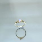 Fox Love Pembe Quartz Evlilik Teklifi Prenses 925 Ayar 0.50 Karat Gümüş Yüzük
