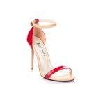 Fox Shoes 7749112608 Kırmızı Ten Rugan Kadın Topuklu Ayakkabı