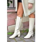 Fox Shoes A654252709 Krem Günlük Kadın Çizme
