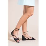 Fox Shoes B726547307 Siyah Kadın Sandalet