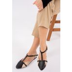 Fox Shoes B726881809 Siyah Ten Kadın Babet