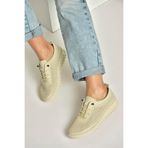 Fox Shoes Bej Hakiki Deri Comfort Ortopedik Taban Ayakkabı, 41, Y5557051, Bej-Hakiki Deri, Kadın