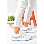 fox SHOES Beyaz Kumaş Kalın Tabanlı Spor Ayakkabı Sneakers P973516904, Beyaz-Kumaş, 37