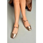 Fox Shoes Bronz Kadın Rugan Babet 12272