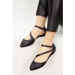 Fox Shoes D726016907 Siyah Kadın Babet