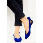 Fox Shoes D726495302 Saks Mavi Kadın Babet
