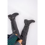 Fox Shoes E726561809 Siyah Kroko Kadın Çizme