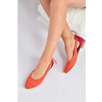 Fox Shoes H726324002 Fuşya/Turuncu Süet Kadın Babet