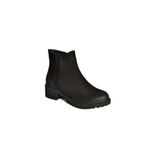 fox SHOES J654011901 Siyah Hakiki Deri Nubuk Kadın Bot, Siyah-Nubuk, 40