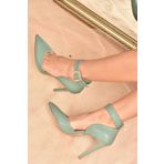Fox Shoes K654073309 Yeşil Kadın Topuklu Ayakkabı