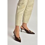 Fox Shoes Kahverengi Rustik Alçak Topuklu Ayakkabı, 38, Y6760206, Kahverengi-Rustik, Kadın