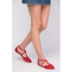 Fox Shoes Kırmızı Kadın Babet 1513