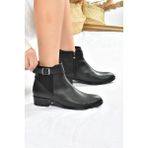 Fox Shoes L252704509 Siyah Kısa Topuklu Günlük Kadın Bot
