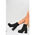 Fox Shoes L282190602 Siyah Süet Kadın Bot