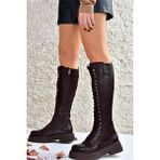 Fox Shoes L610130909 Kahverengi Bağcıklı Günlük Kadın Çizme