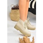 Fox Shoes L996033809 Bej Suni Deri Kadın Bot