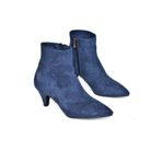 fox SHOES Lacivert Süet Alçak Topuklu Kadın Bot, Lacivert-Süet, 39