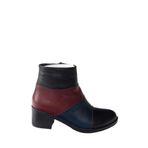 fox SHOES Lacivert/bordo Hakiki Deri Alçak Topuklu Kadın Bot N555703003, Lacivert/Bordo-Hakiki Deri, 40