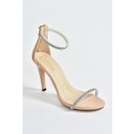 Fox Shoes M251800009 Siyah Tek Bant Taşlı Kadın Abiye Ayakkabı
