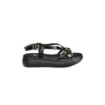 Fox Shoes M291050703 39 Siyah Deri Parmak Arası Kadın Sandalet