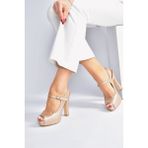 Fox Shoes M348007009 40 Bronz Platform Topuklu Kadın Abiye Ayakkabı