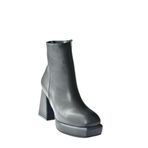 Fox Shoes N282190809 Siyah Suni Deri Platform Taban Kadın Bot