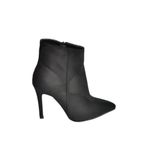 fox SHOES N372524402 Siyah Süet İnce Topuklu Kadın Bot, Siyah-Süet, 35