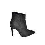 fox SHOES N372524402 Siyah Süet İnce Topuklu Kadın Bot, Siyah-Süet, 37