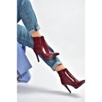 fox SHOES N372524408 Bordo Rugan İnce Topuklu Kadın Bot, Bordo-Rugan, 37