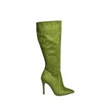 Fox Shoes N372530102 Yeşil Süet İnce Topuklu Kadın Çizme