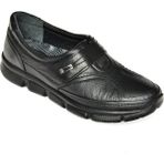 Fox Shoes P555190103 Siyah Deri Comfort Ortopedik Taban Kadın Ayakkabı