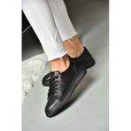Fox Shoes P555460903 Siyah Hakiki Deri Spor Ayakkabı Sneakers