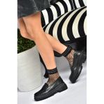 Fox Shoes P6520345009 Siyah Kalın Tabanlı Kadın Günlük Ayakkabı