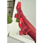 Fox Shoes P654137008 Kırmızı Marj Jane Rugan Alçak Topuklu Kadın Ayakkabı Maryjane
