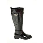 fox SHOES R312225308 Siyah Rugan Klasik Kadın Çizme, Siyah-Rugan, 36