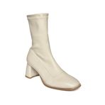 fox SHOES R404200109 Bej Streç Kalın Topuklu Kadın Bot, Bej-Suni Deri, 40