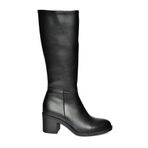 Fox Shoes R404800509 Siyah Suni Deri Alçak Topuklu Kadın Çizme