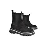 fox SHOES R524902302 Siyah Süet Kalın Tabanlı Kadın Bot, Siyah-Süet, 37