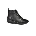 fox SHOES R555001003 Siyah Hakiki Deri Comfort Ortopedik Taban Kadın Bot, Siyah-Hakiki Deri, 40