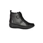 fox SHOES R555001103 Siyah Hakiki Deri Comfort Ortopedik Taban Kadın Bot, Siyah-Hakiki Deri, 36